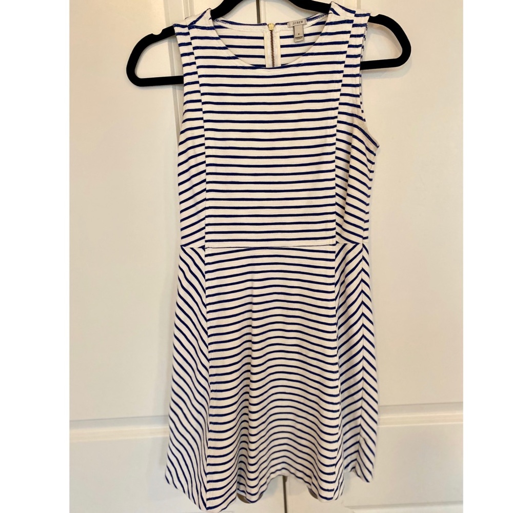 J.Crew white and blue stripped size 2 Dress